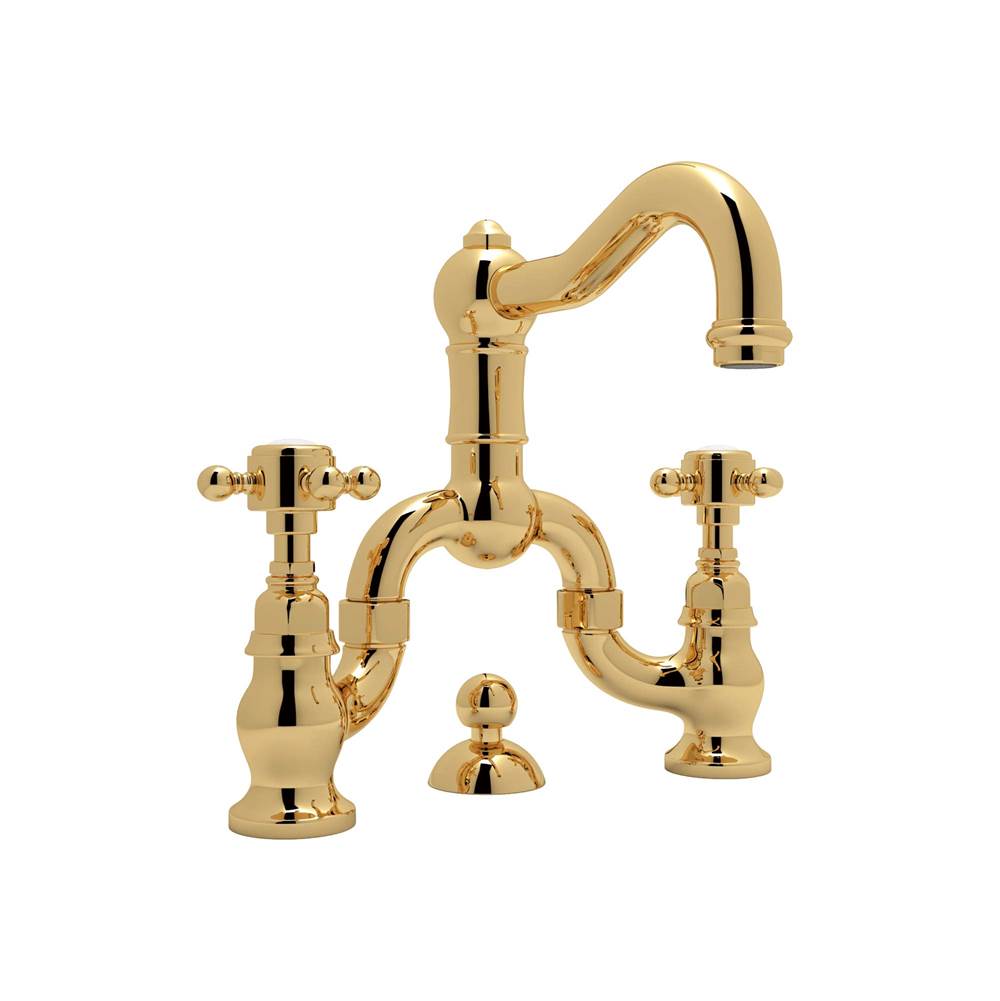Rohl - Acqui Bridge Lavatory Faucet - Italian Brass