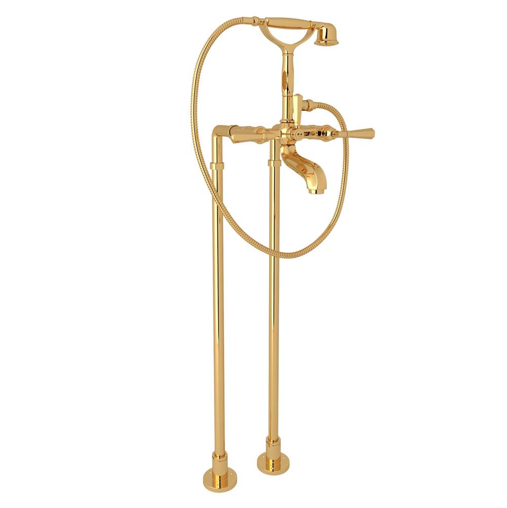 Rohl - Palladian Floor Mount Tub Filler - Italian Brass
