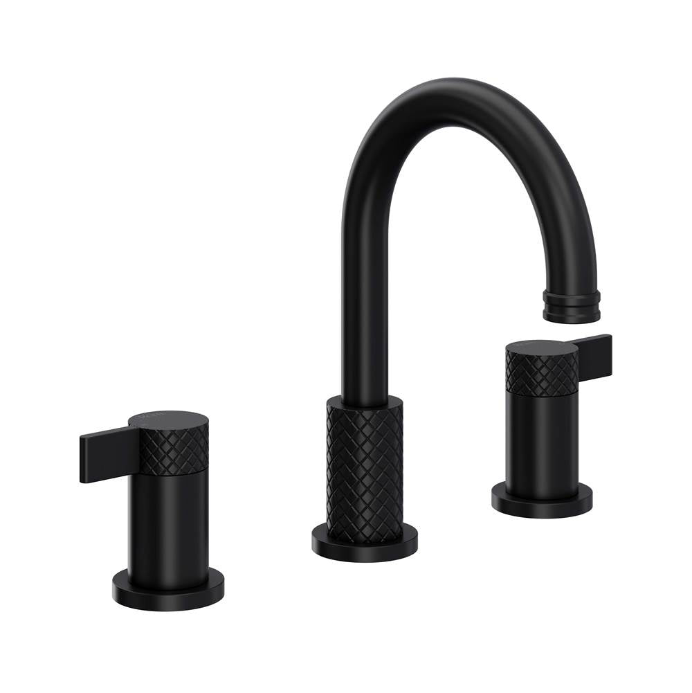 Rohl - TenerifeE Widespread Lavatory Faucet With C-Spout - Matte Black