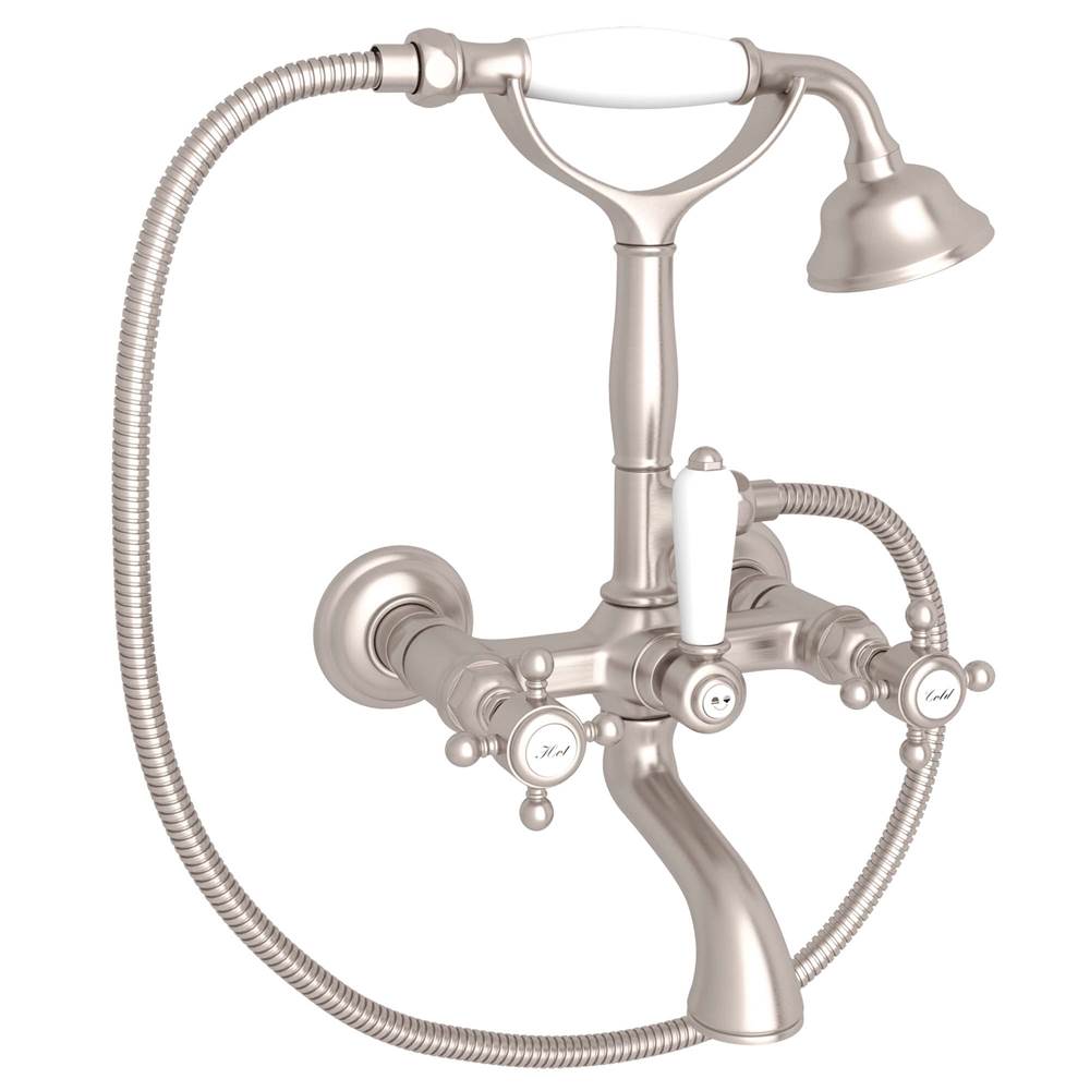 Rohl - Exposed Wall Mount Tub Filler - Satin Nickel