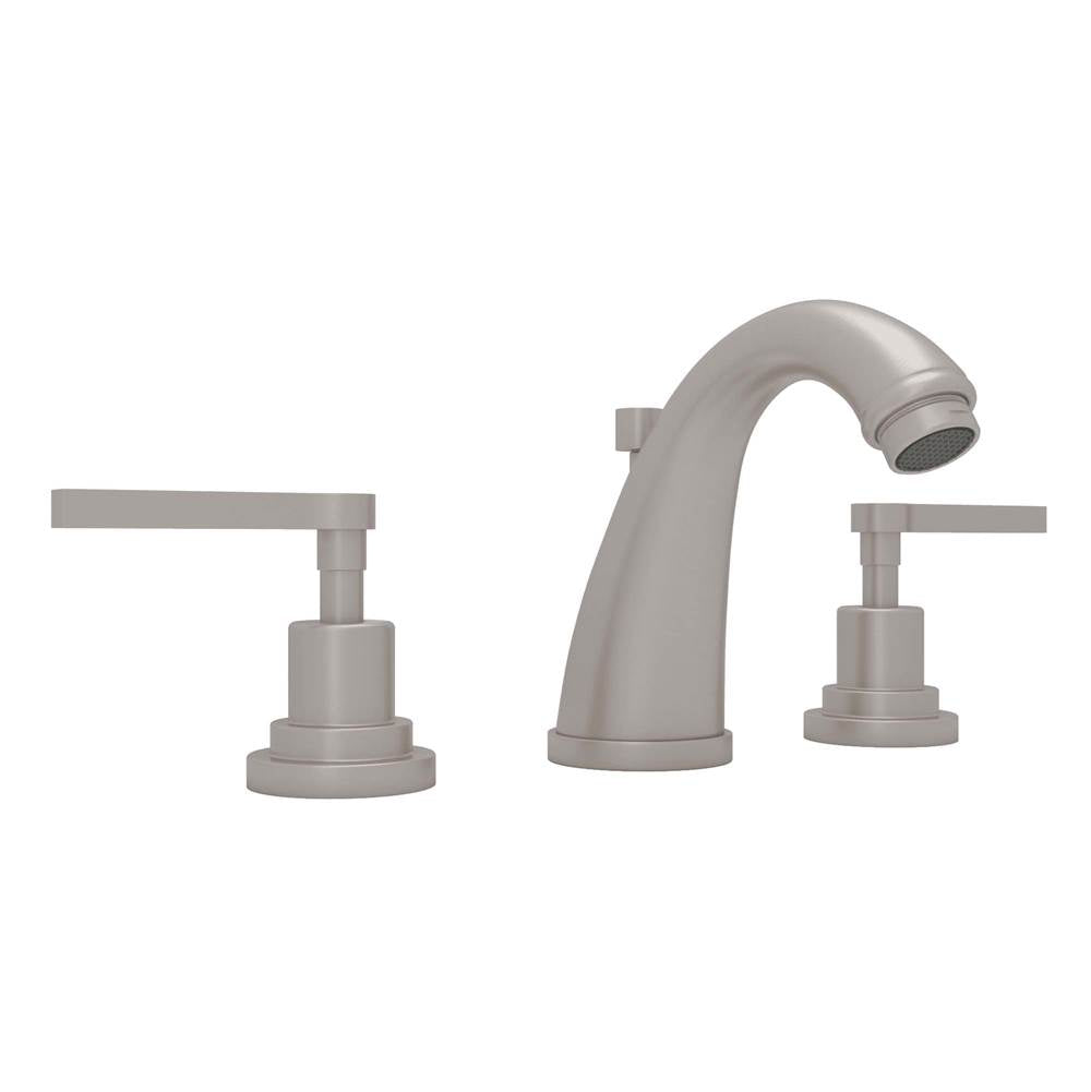 Rohl - Lombardia Widespread Lavatory Faucet With C-Spout - Satin Nickel