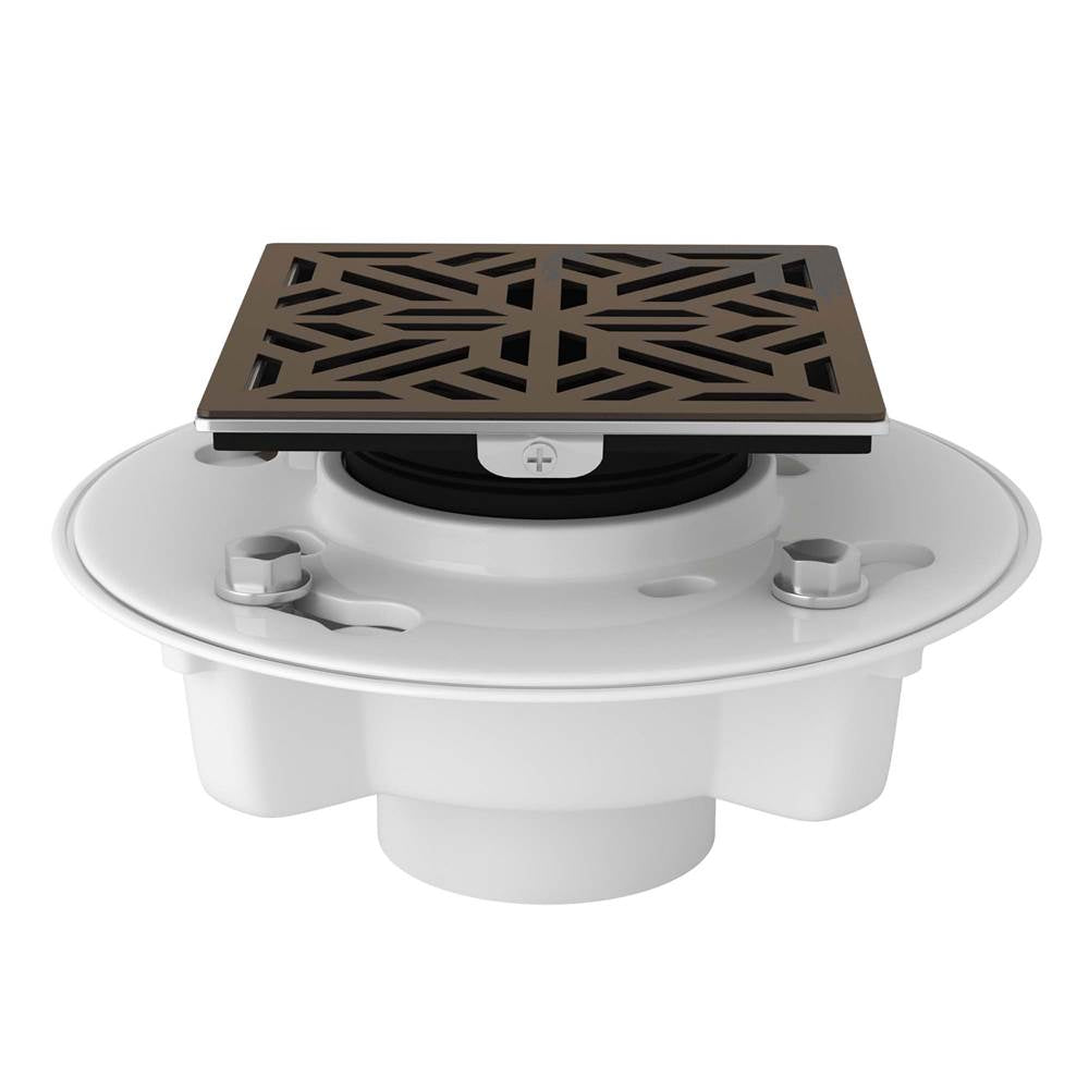 Rohl - PVC 2'' X 3'' Drain Kit With 3144 Mosaic Decorative Cover - Tuscan Brass