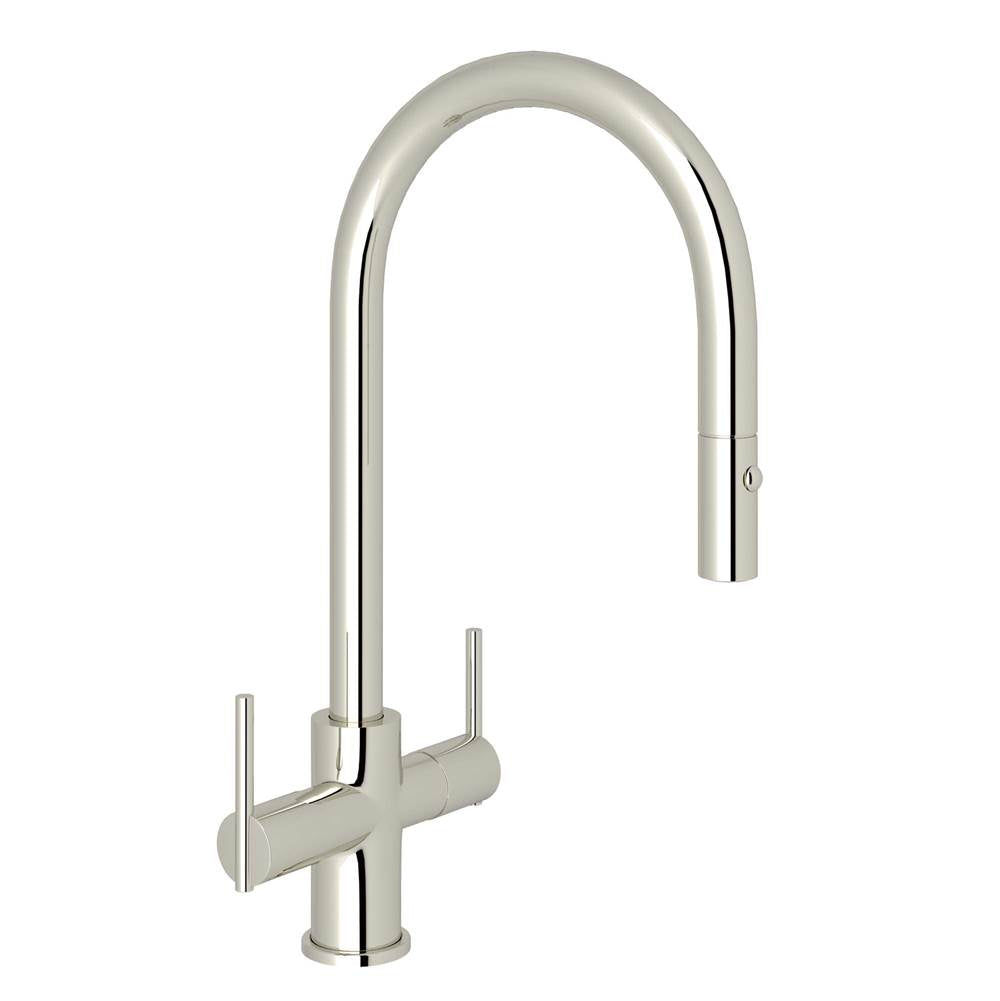 Rohl - PirelloneE Two Handle Pull-Down Kitchen Faucet - Polished Nickel