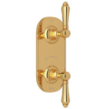 Rohl - 1/2'' Thermostatic Trim With Diverter - Italian Brass