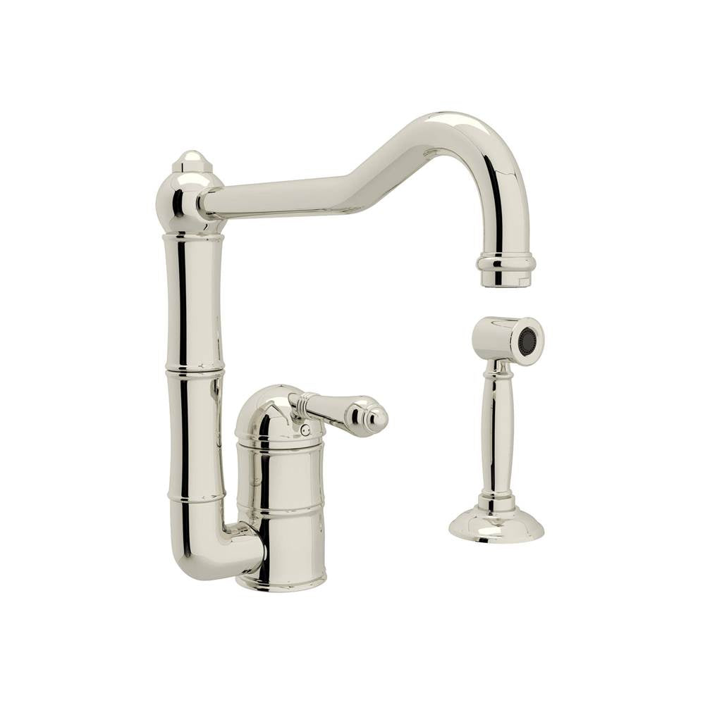 Rohl - Acqui Kitchen Faucet With Side Spray - Polished Nickel