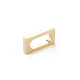 Schaub And Company - Pull, Modern Oval Slot, Unlacquered Brass, 2'' cc - Unlacquered Brass