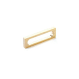 Schaub And Company - Pull, Modern Oval Slot, Unlacquered Brass, 3-1/2'' cc - Unlacquered Brass