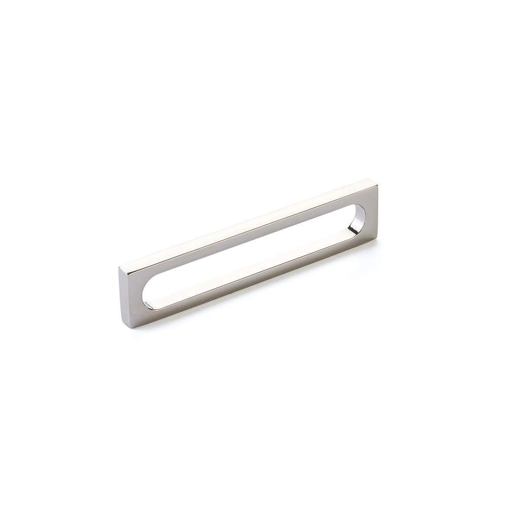 Schaub And Company - Pull, Modern Oval Slot, Polished Nickel, 5'' cc - Polished Nickel