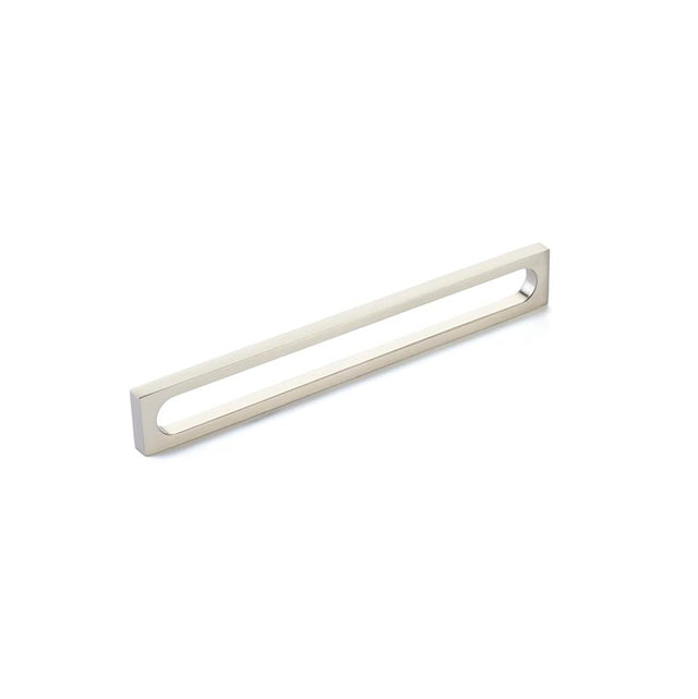 Schaub And Company - Pull, Modern Oval Slot, Brushed Nickel, 8'' cc - Brushed Nickel
