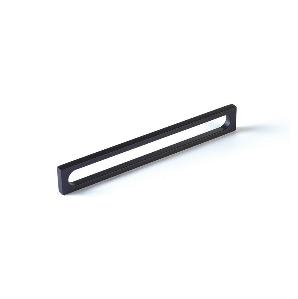 Schaub And Company - Pull, Modern Oval Slot, Matte Black, 8'' cc - Matte Black