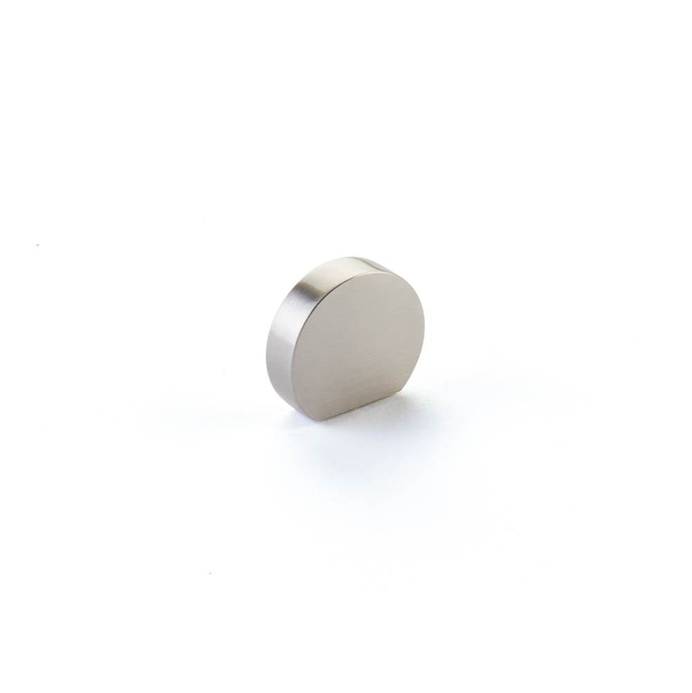 Schaub And Company - Knob, Modern Oval, Brushed Nickel, 1'' Width, 7/8'' cc - Brushed Nickel