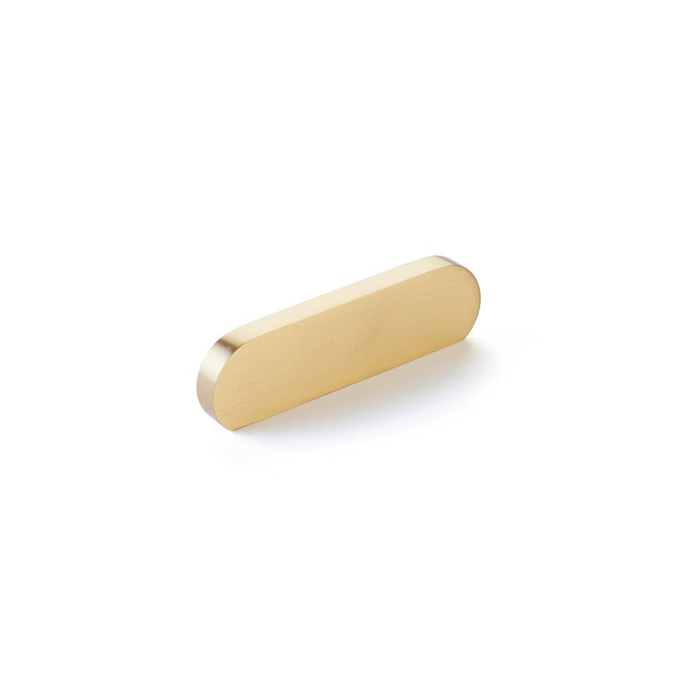 Schaub And Company - Pull, Modern Oval, Satin Brass, 3'' cc - Satin Brass