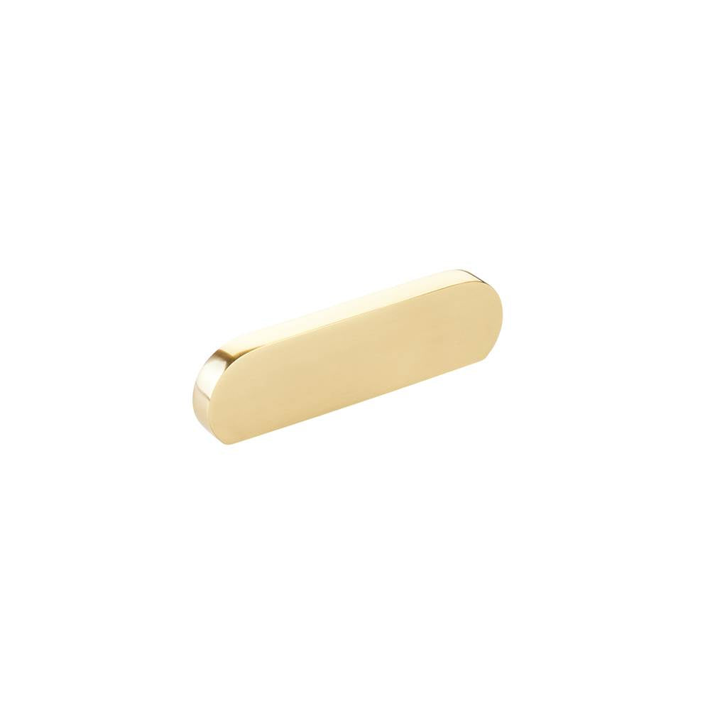 Schaub And Company - Pull, Modern Oval, Vintage Brass, 3'' cc - Vintage Brass
