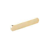 Schaub And Company - Pull, Modern Oval, Unlacquered Brass, 4'' and 5'' cc - Unlacquered Brass