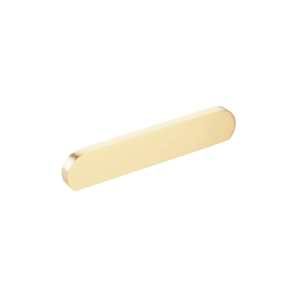 Schaub And Company - Pull, Modern Oval, Satin Brass, 4'' and 5'' cc - Satin Brass