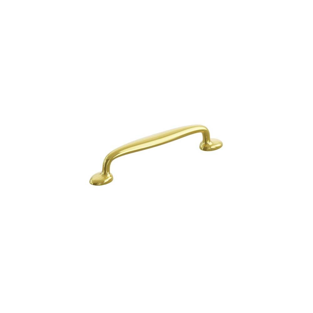 Schaub And Company - Avenue, Cabinet Pull 5'' cc, Unlacquered Brass - Unlacquered Brass