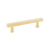 Schaub And Company - NOHO, Cabinet Pull, Square, 4'' cc, Unlacquered Brass - Unlacquered Brass