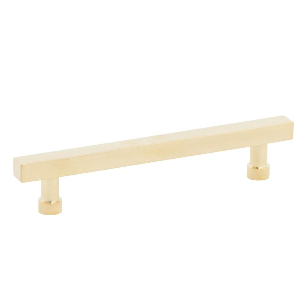 Schaub And Company - NOHO, Cabinet Pull, Square, 5'' cc, Unlacquered Brass - Unlacquered Brass