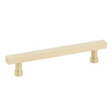 Schaub And Company - NOHO, Cabinet Pull, Square, 5'' cc, Satin Brass - Satin Brass