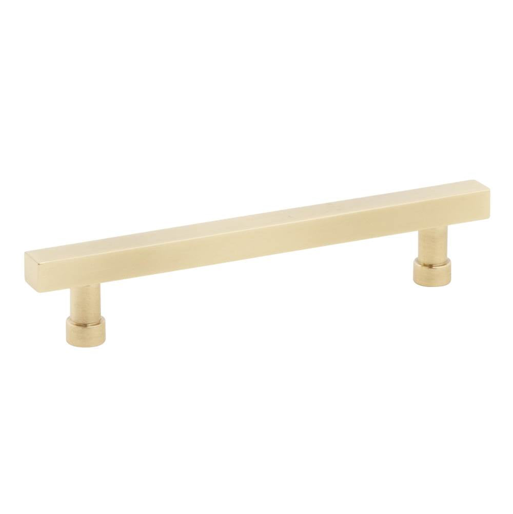 Schaub And Company - NOHO, Cabinet Pull, Square, 5'' cc, Vintage Brass - Vintage Brass