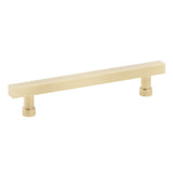 Schaub And Company - NOHO, Cabinet Pull, Square, 5'' cc, Vintage Brass - Vintage Brass