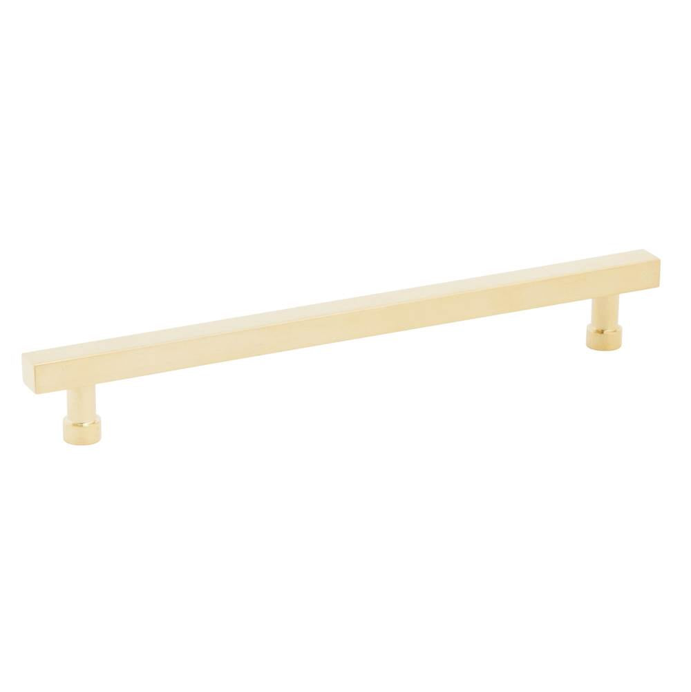Schaub And Company - NOHO, Cabinet Pull, Square, 8'' cc, Unlacquered Brass - Unlacquered Brass