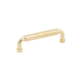 Schaub And Company - NOHO, Cabinet Pull, Round, 4'' cc, Unlacquered Brass - Unlacquered Brass