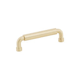 Schaub And Company - NOHO, Cabinet Pull, Round, 4'' cc, Satin Brass - Satin Brass