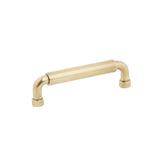 Schaub And Company - NOHO, Cabinet Pull, Round, 4'' cc, Vintage Brass - Vintage Brass