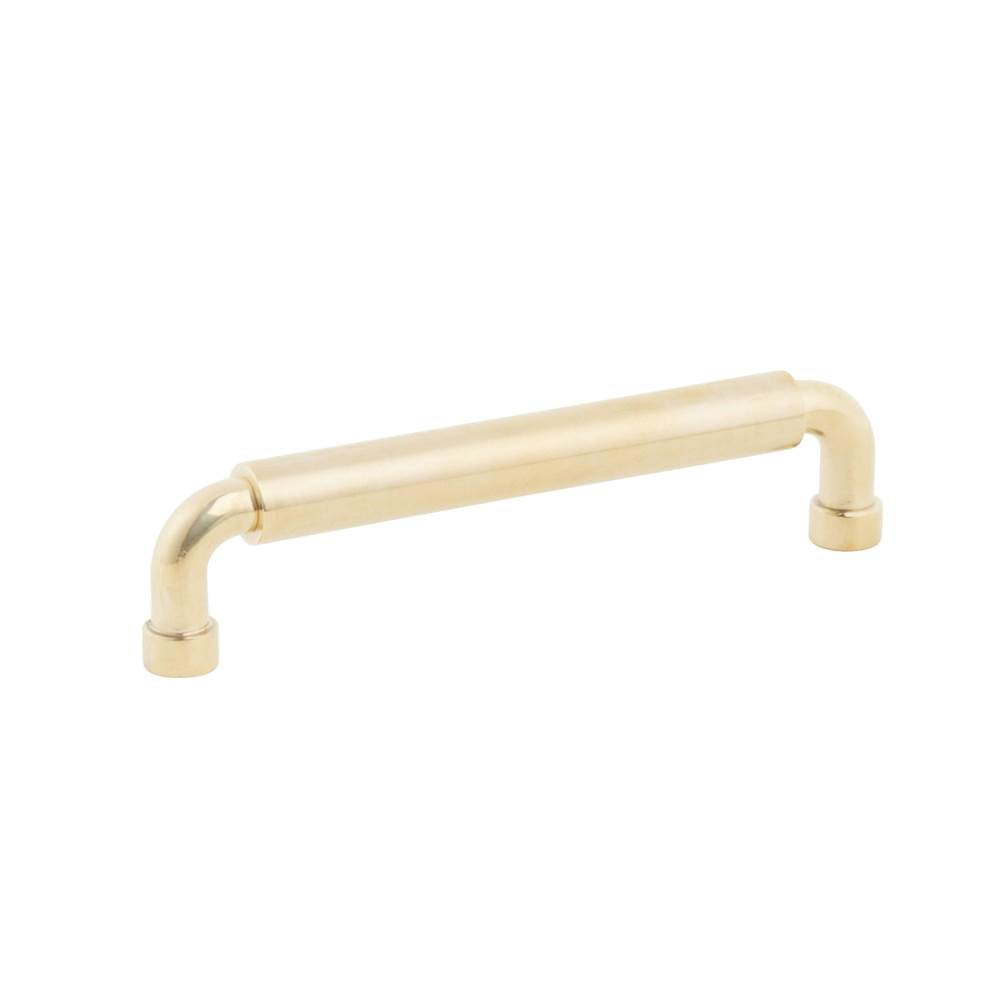 Schaub And Company - NOHO, Cabinet Pull, Round, 5'' cc, Unlacquered Brass - Unlacquered Brass