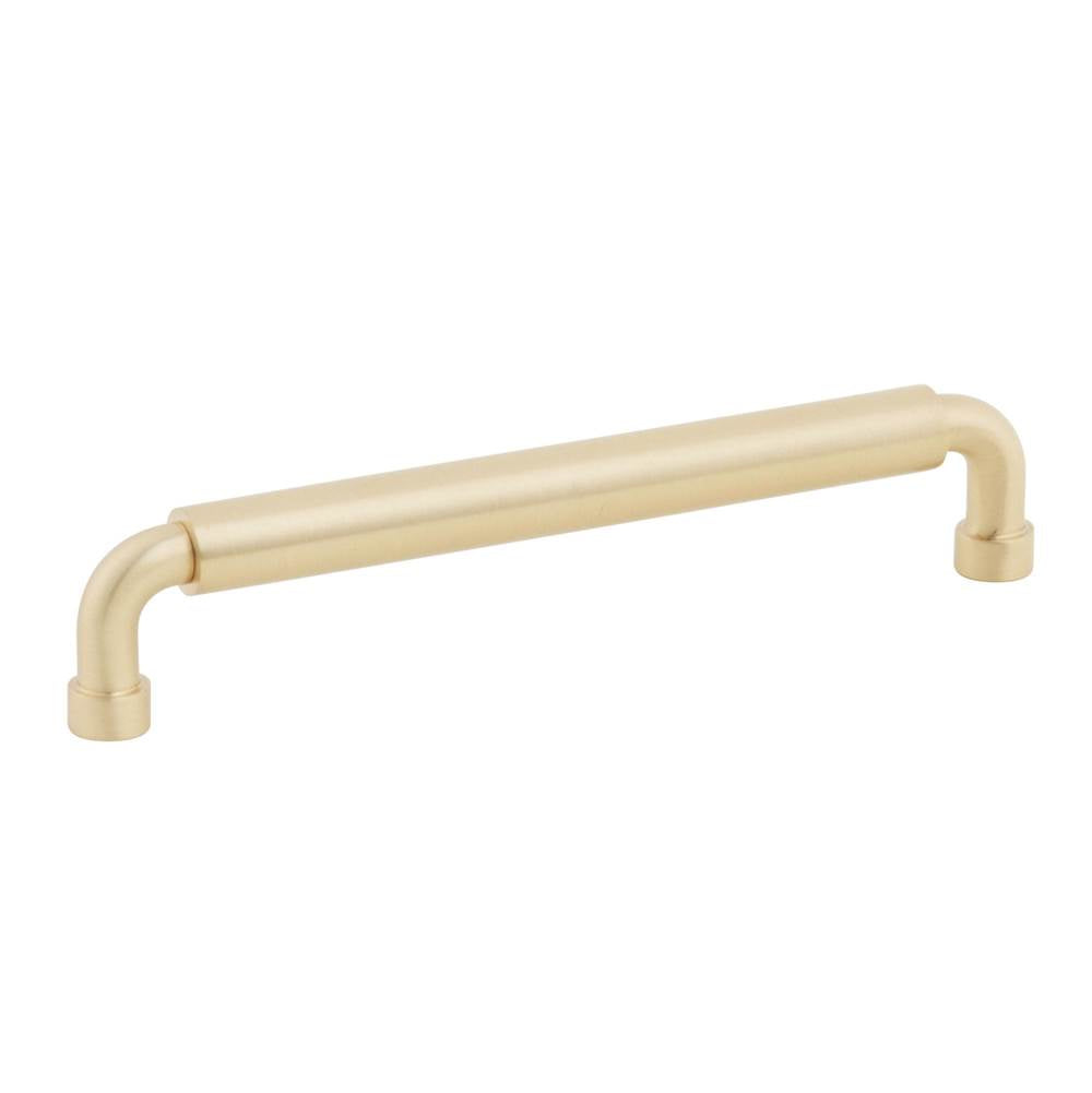 Schaub And Company - NOHO, Cabinet Pull, Round, 6'' cc, Satin Brass - Satin Brass