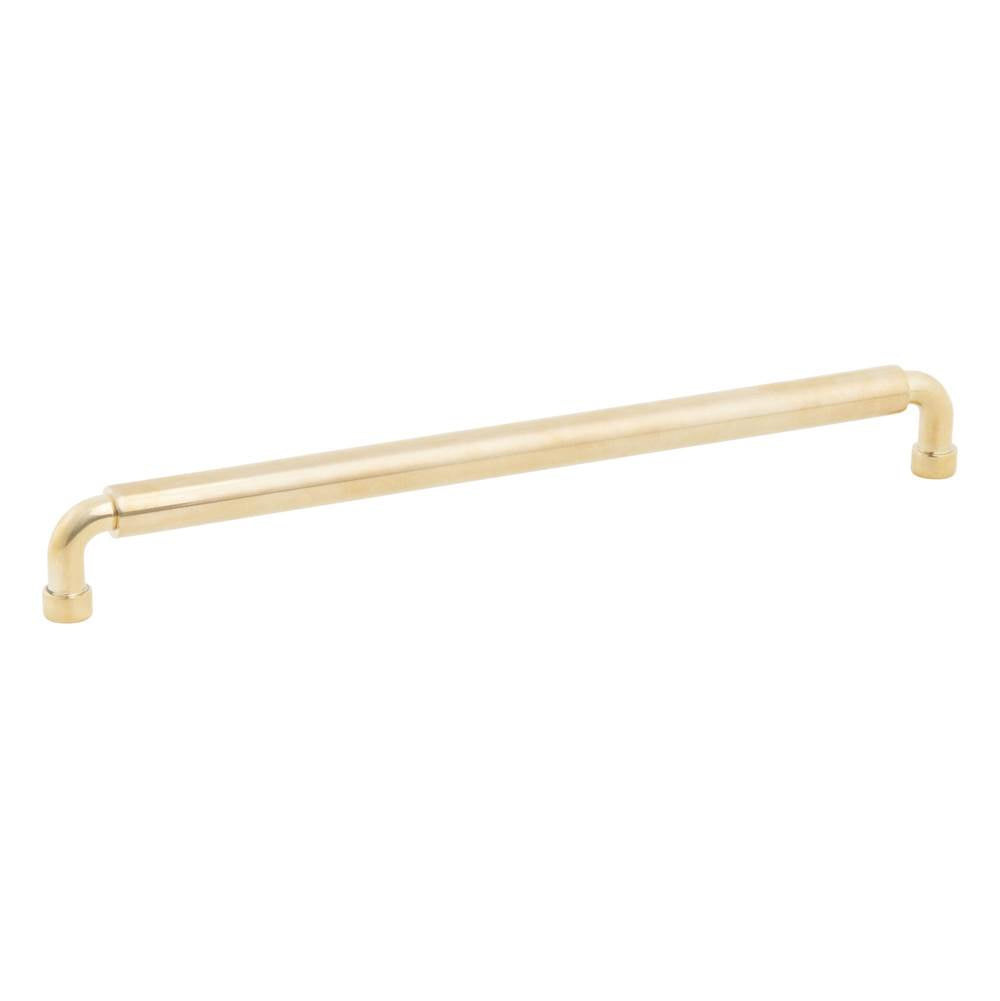 Schaub And Company - NOHO, Cabinet Pull, Round, 10'' cc, Unlacquered Brass - Unlacquered Brass