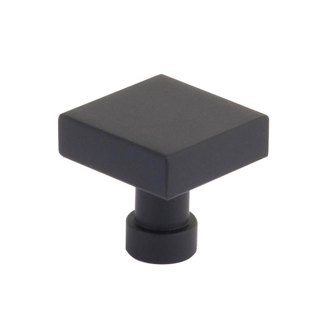 Schaub And Company - NOHO, Cabinet Knob, Square, Matte Black - Matte Black