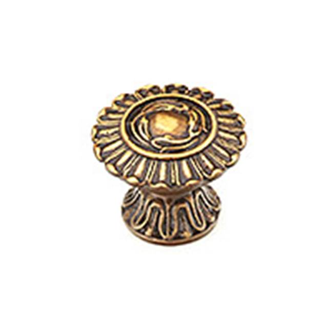 Schaub And Company - Knob, Dark Italian Antique, 1-1/4'' dia - Dark Italian Antique