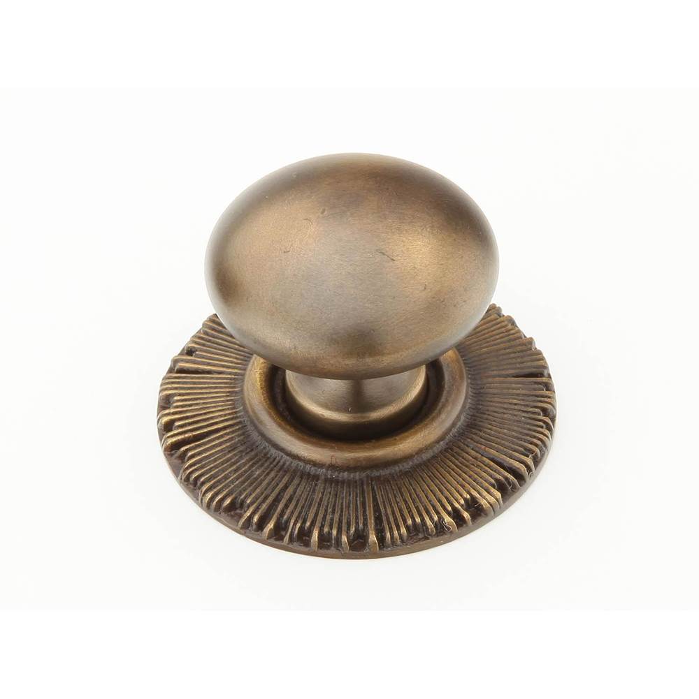 Schaub And Company - Knob with backplate, Estate Dover, 1-1/4'' dia - Estate Dover