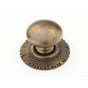 Schaub And Company - Knob with backplate, Estate Dover, 1-1/4'' dia - Estate Dover