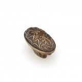 Schaub And Company - Knob, Oval, Dark Italian Antique, 5/8'' cc, 1-1/4'' x 2'' dia - Dark Italian Antique
