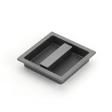 Schaub And Company - MODO Recessed Pull, Gun Metal, 3-7/8'' x 3-7/8'' Overall - Gun Metal