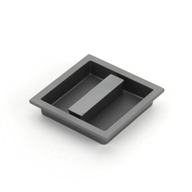 Schaub And Company - MODO Recessed Pull, Gun Metal, 3-7/8'' x 3-7/8'' Overall - Gun Metal