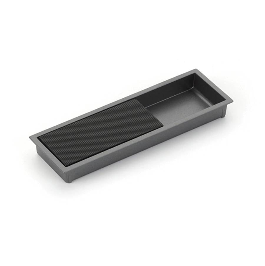 Schaub And Company - Modo, Rectangular Mixed Recessed Pull, Gun Metal/Matte Black, 6-1/4'' X 2'' Overall - Gun Metal
