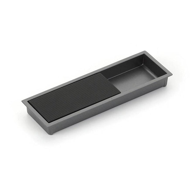 Schaub And Company - Modo, Rectangular Mixed Recessed Pull, Gun Metal/Matte Black, 6-1/4'' X 2'' Overall - Gun Metal