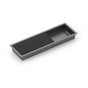 Schaub And Company - Modo, Rectangular Mixed Recessed Pull, Gun Metal/Matte Black, 6-1/4'' X 2'' Overall - Gun Metal