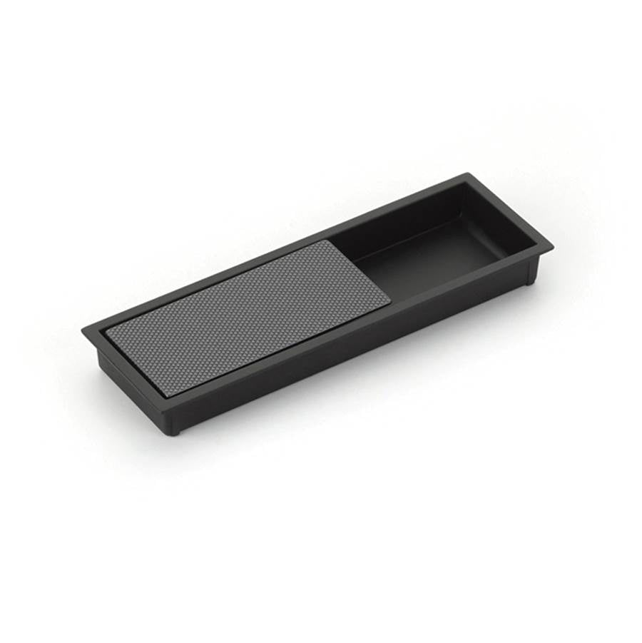 Schaub And Company - Modo, Rectangular Mixed Recessed Pull, Matte Black/Gun Metal, 6-1/4'' X 2'' Overall - Matte Black