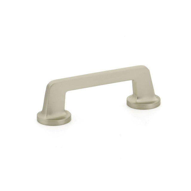 Schaub And Company - Pull, Round Bases, Satin Nickel, 3-1/2'' cc - Satin Nickel