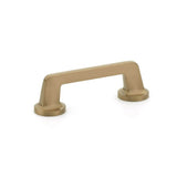 Schaub And Company - Pull, Round Bases, Brushed Bronze, 3-1/2'' cc - Brushed Bronze
