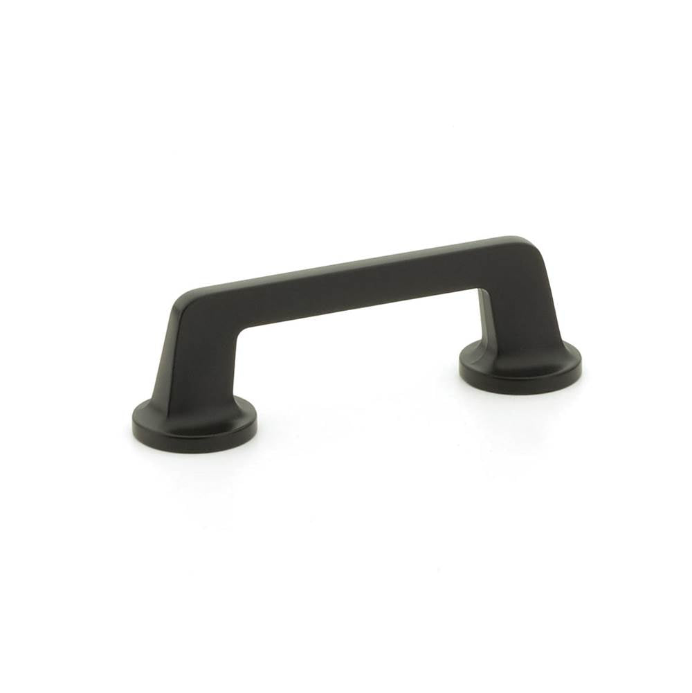 Schaub And Company - Pull, Round Bases, Matte Black, 3-1/2'' cc - Matte Black