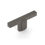 Schaub And Company - Quadrato, T-Knob, Gun Metal, 2-1/2'' - Gun Metal