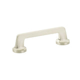 Schaub And Company - Pull, Round Bases, Brushed Nickel, 4'' cc - Brushed Nickel