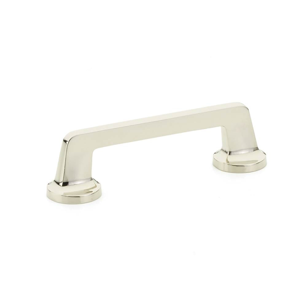 Schaub And Company - Pull, Round Bases, Polished Nickel, 4'' cc - Polished Nickel