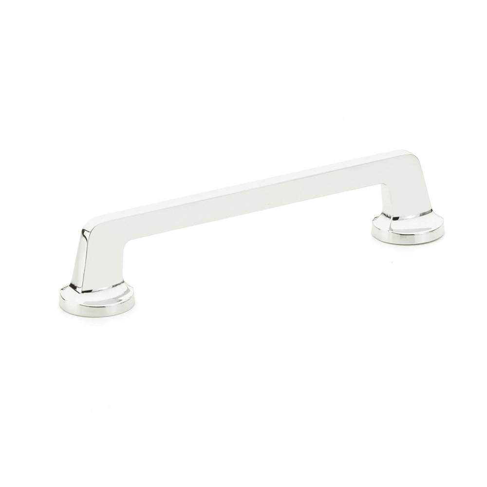 Schaub And Company - Pull, Round Bases, Polished Chrome, 6'' cc - Polished Chrome
